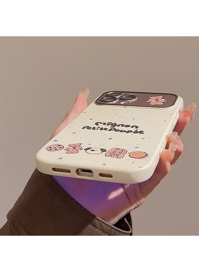 Compatible with iPhone 16 Pro Max Case, Cute animals and Teddy Bea Pattern Shockproof Case Cover with Plush Bear Pendant Strap Girls Women Case for iPhone 16 Pro Max - Image 3